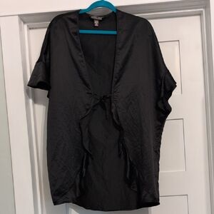 Victoria's Secret Black Satin Kimono